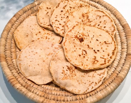 Naans à la farine complète
