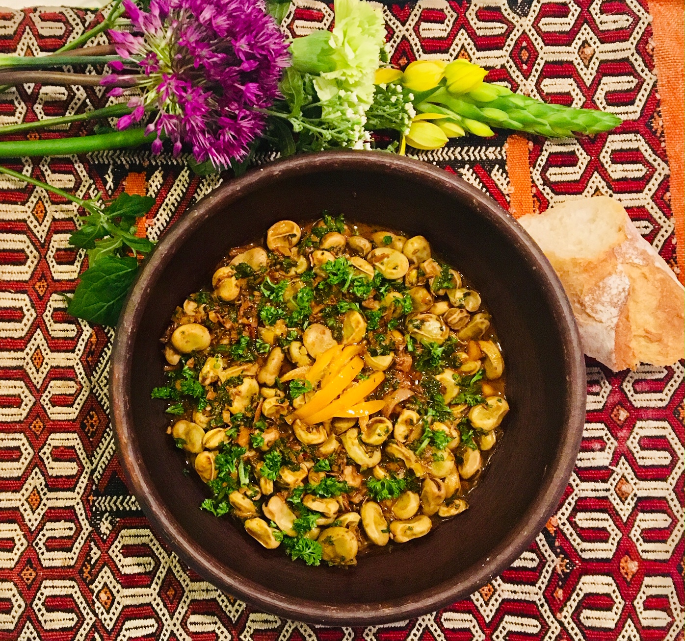 Salade de fèves cuites à la marocaine