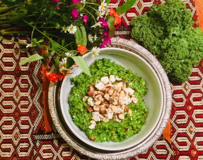 Pesto de chou kale à la feta et aux noisettes