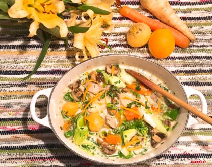 Blanquette de veau aux légumes racines et à l’orange