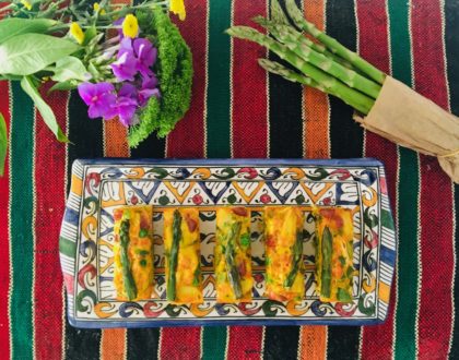 Petites tortillas aux asperges et au chorizo